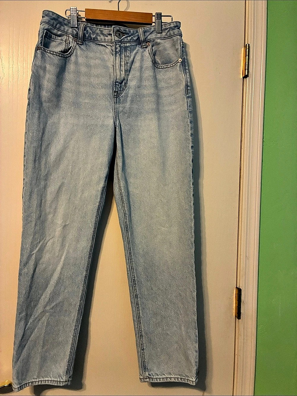 American Eagle Straight Leg Jeans Blue Waist 10